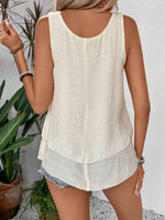 Hazel Blues® |  Layered Scoop Neck Wide Strap Tank