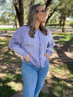 Hazel Blues® |  PREORDER: Best Selling Elliott Exposed Seam Sweatshirt in Five Colors
