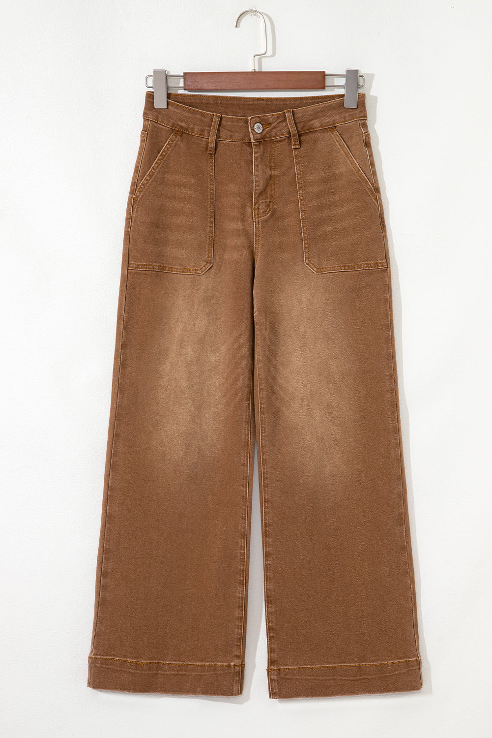 Hazel Blues® |  Breen Cropped High Rise Wide Leg Jeans