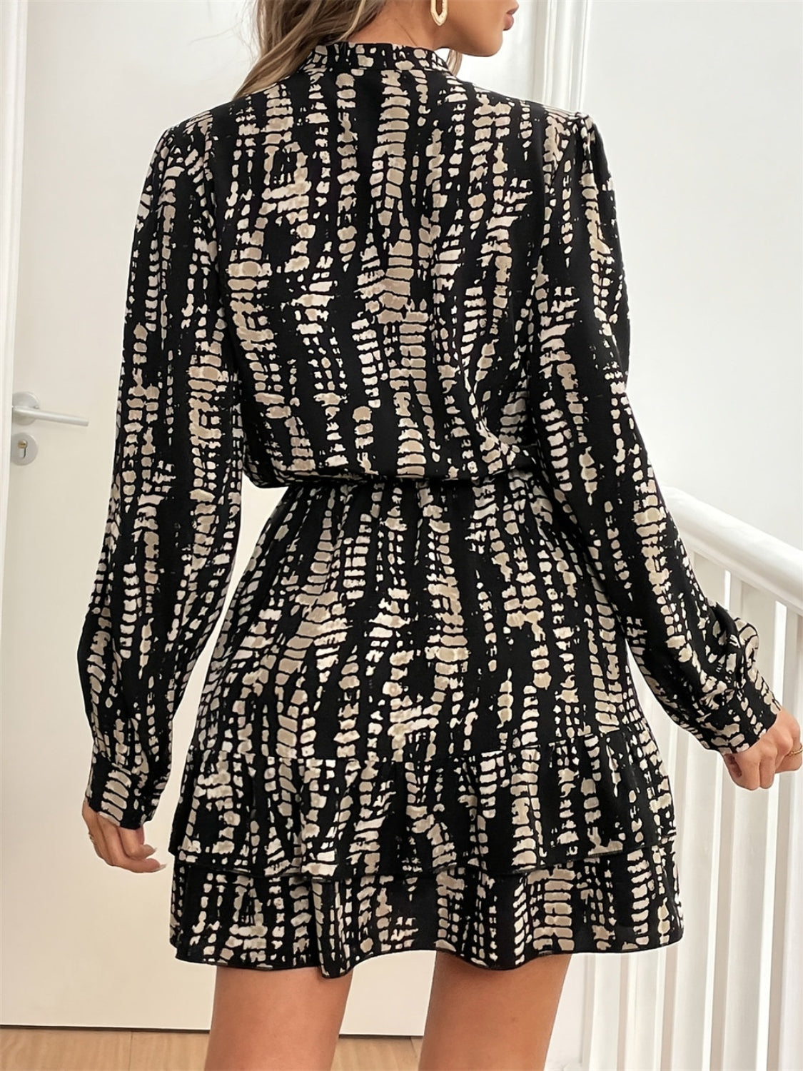 Hazel Blues® |  Printed Long Sleeve Mini Dress