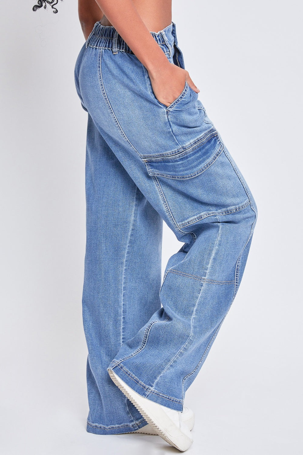 Hazel Blues® |  YMI Jeanswear High-Rise Straight Cargo Jeans