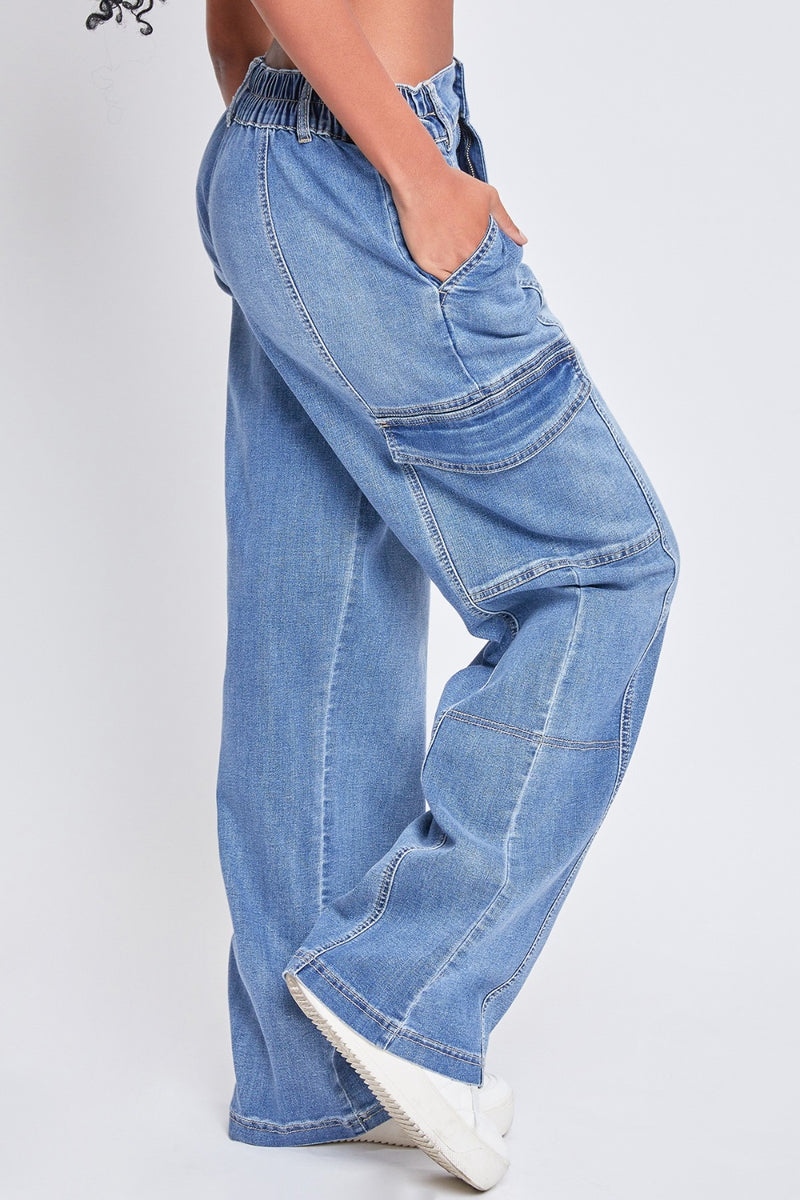 Hazel Blues® |  YMI Jeanswear High-Rise Straight Cargo Jeans