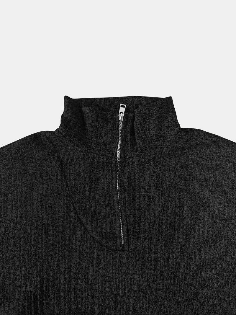 Hazel Blues® |  Quarter Zip Long Sleeve Top