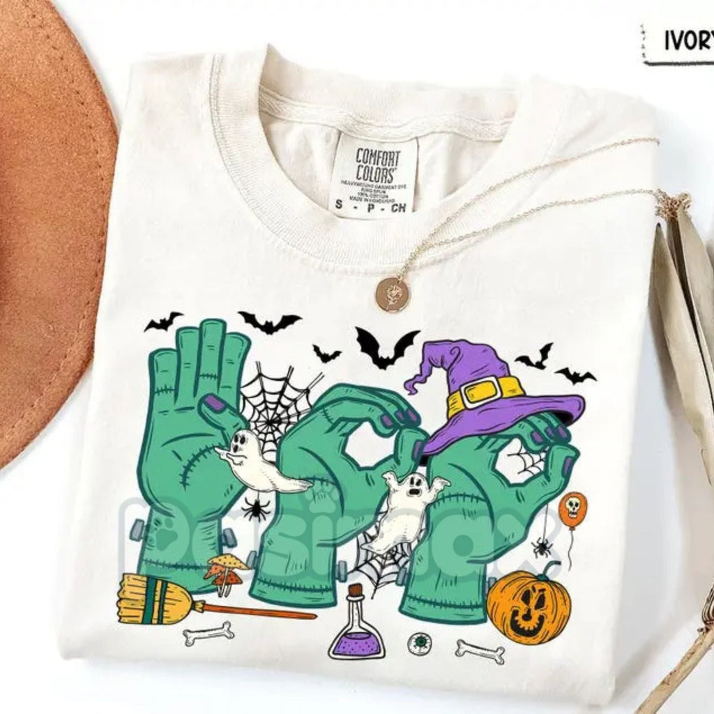 Comfort Colors® 'Boo In ASL' SPED Teacher Halloween T-Shirt – Autism Teacher Shirt, Special Education Graphic Tees, Teacher Gift