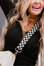 Hazel Blues® |  Lizzie Checkered Adjustable Bag Strap