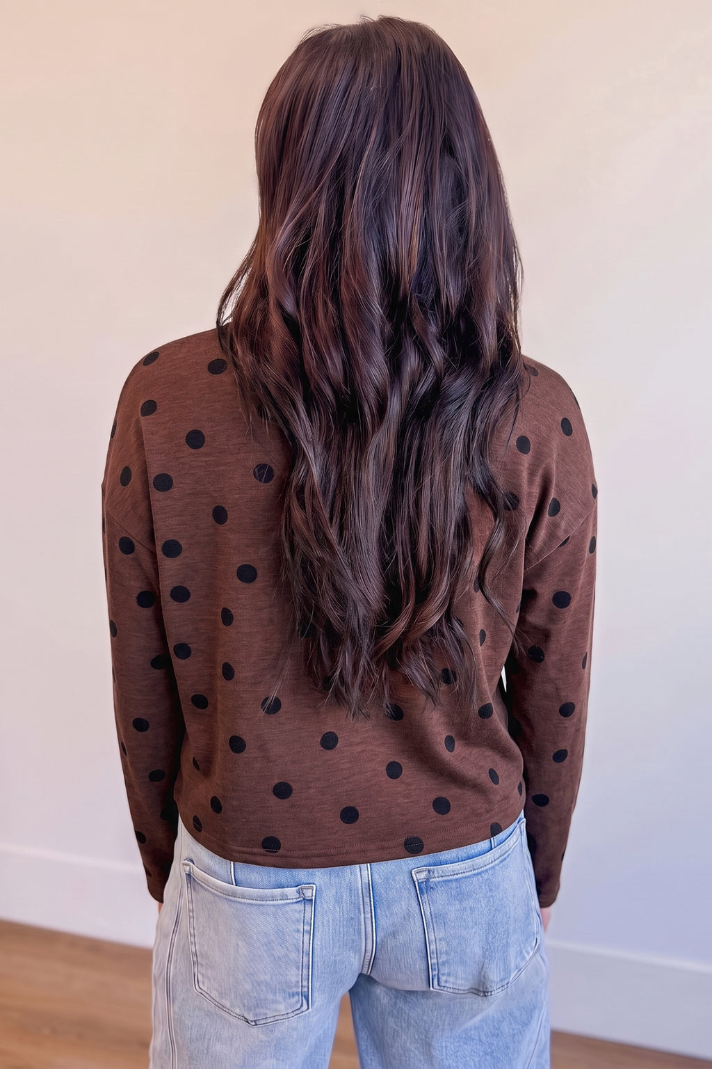 Josie Dawn Brown Polka Dot Shirt