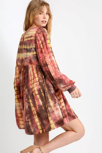 long sleeve babydoll dress Hazel Blues