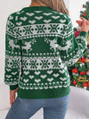 Hazel Blues® |  Christmas Element Round Neck Long Sleeve Sweater