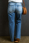 Hazel Blues® |  Distressed Raw Hem Jeans with Pockets