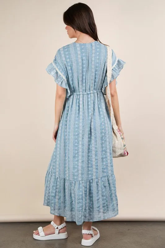 green emerald velvet dress Hazel Embroidered Midi Dress