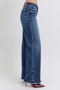 Hazel Blues® |  Judy Blue Raw Hem Mid Rise Jeans