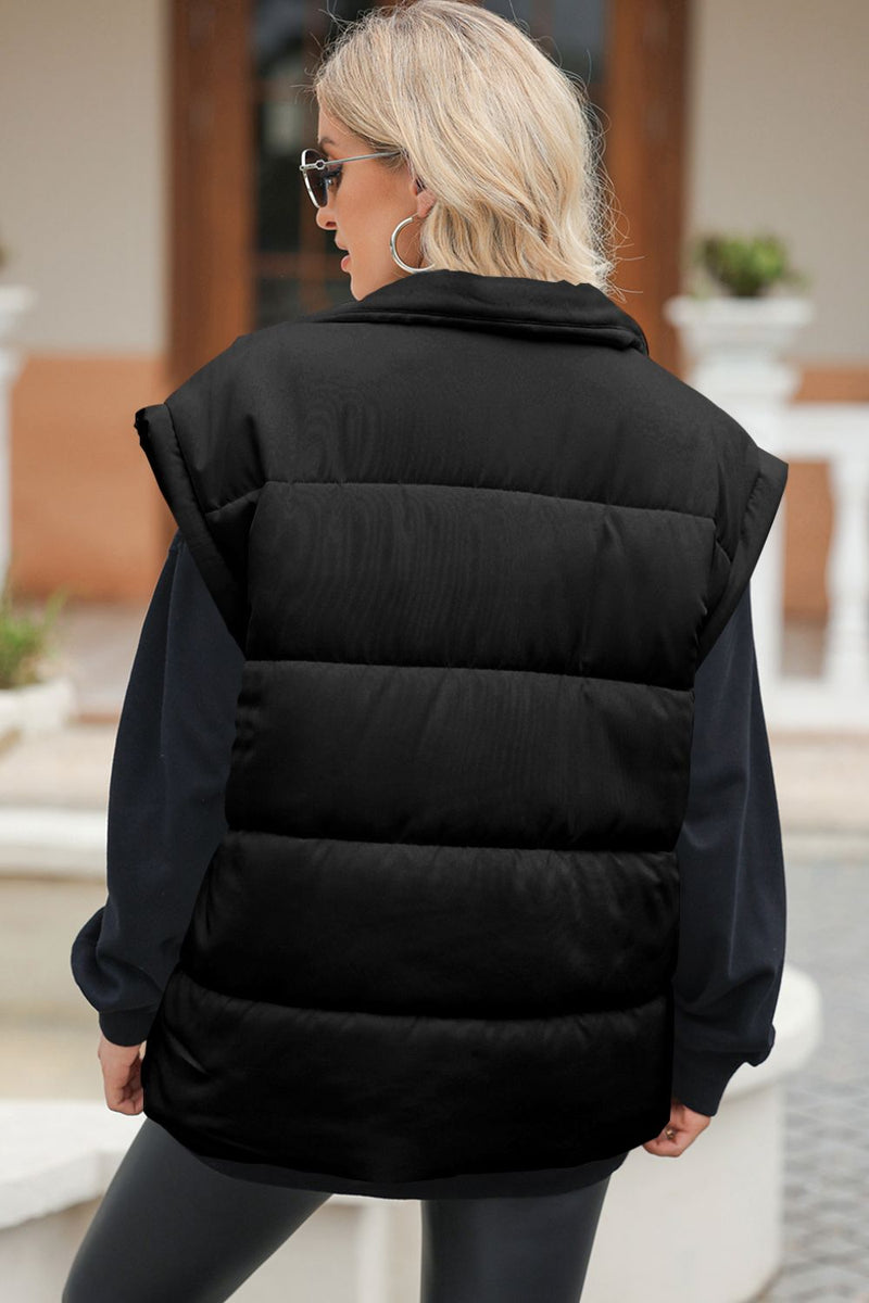 Hazel Blues® |  Zip Up Puffer Vest Coat with Pockets