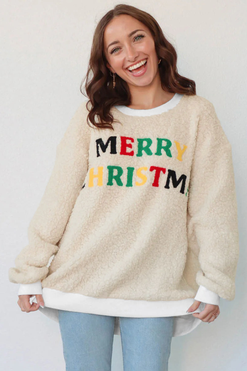Merry Mood Embroidered Sweatshirt