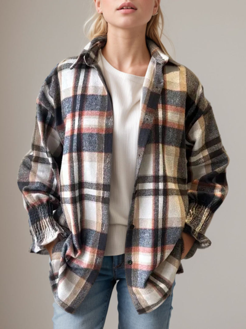 Hazel Blues® |  Plaid Button Up Long Sleeve Shirt