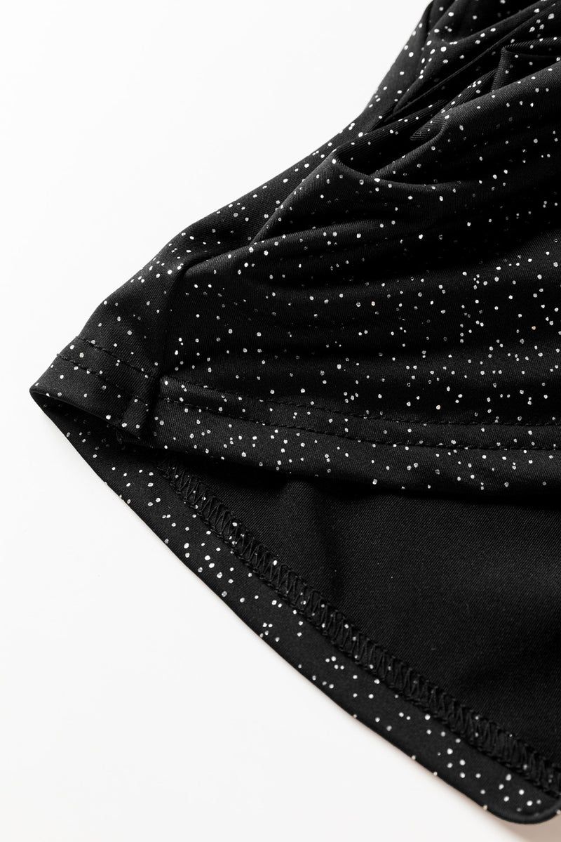 Hazel Blues® |  Glitter Surplice Long Sleeve Blouse