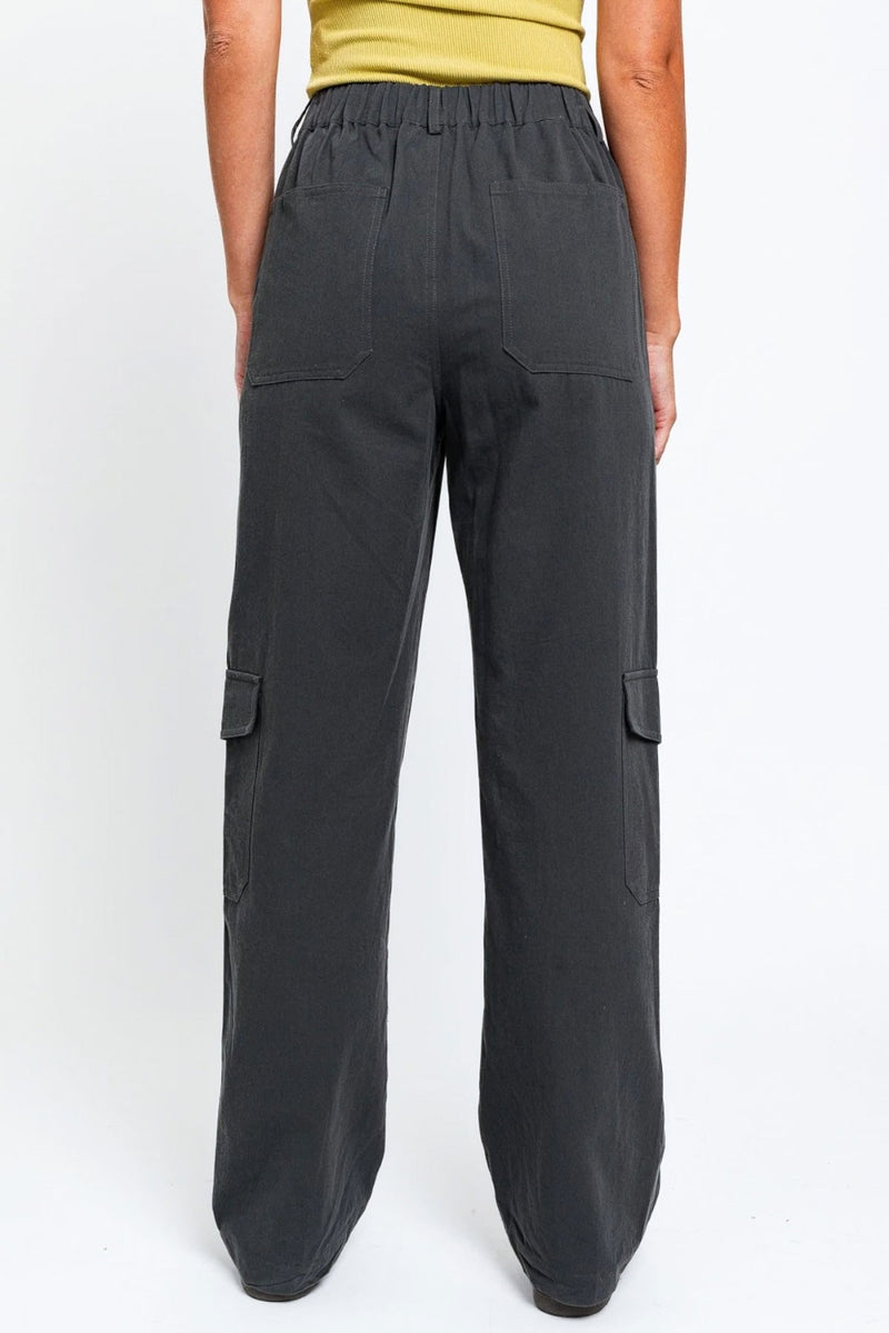 Hazel Blues® |  Tasha Apparel High Waisted Wide Leg Cargo Pants with Pockets