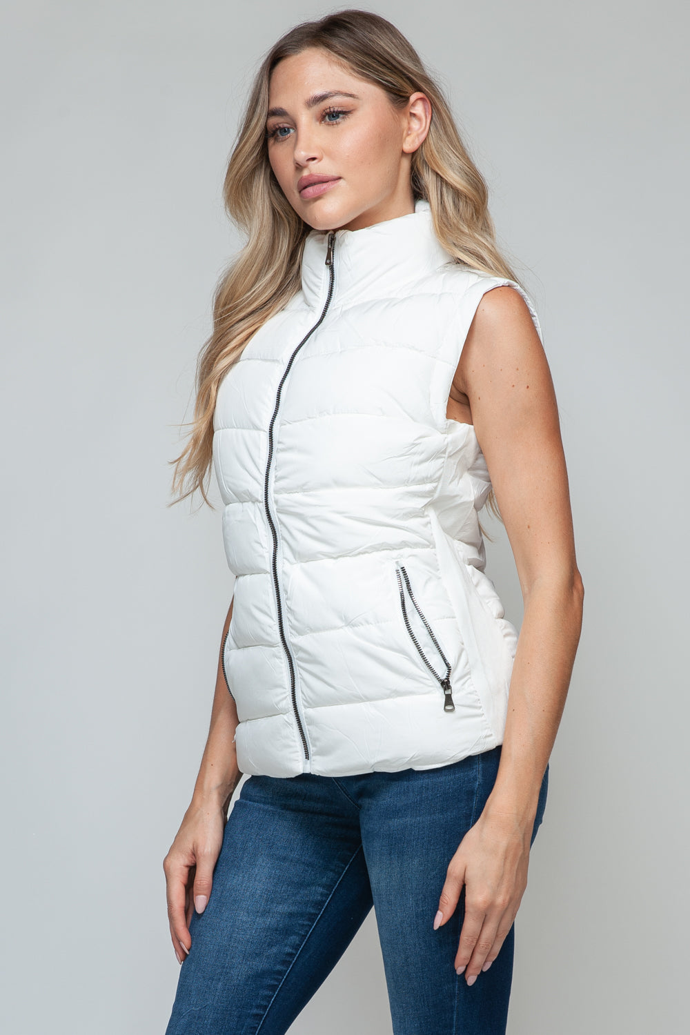 Hazel Blues® |  Snobbish Zip Up Turtleneck Vest with Pockets