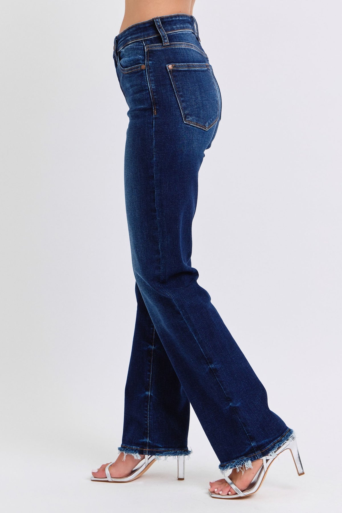 Hazel Blues® |  Judy Blue Raw Hem Straight Leg Jeans