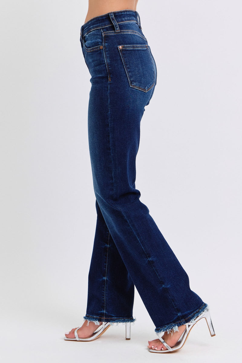 Hazel Blues® |  Judy Blue Raw Hem Straight Leg Jeans