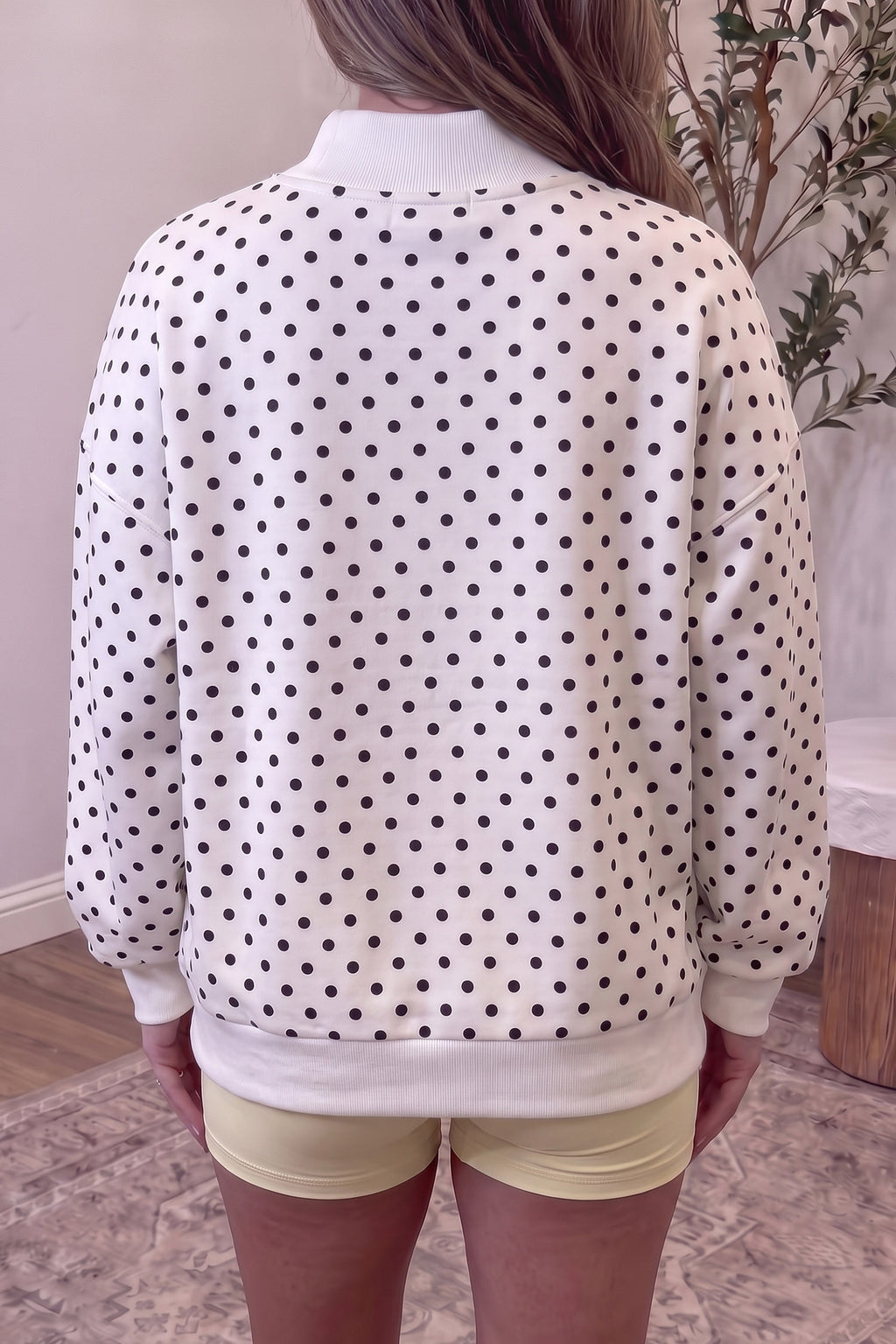 Dot Parade White Polka Dot Sweatshirt