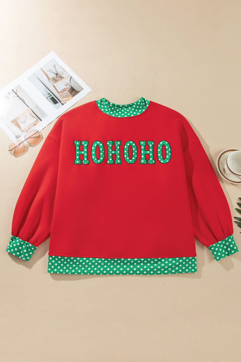 Violet Jane Red Christmas Graphic Sweatshirt