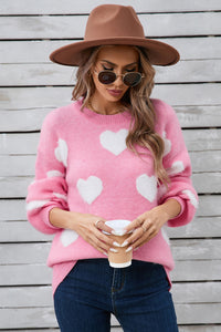 Hazel Blues® |  Angel Wings Heart Dropped Shoulder Long Sleeve Sweater