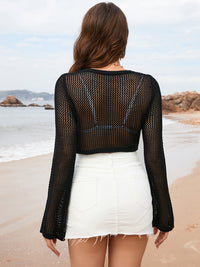 Hazel Blues® |  Openwork Long Sleeve Cover-Up