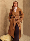 Hazel Blues® |  Tied Long Sleeve Hooded Coat with Pockets