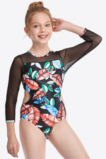 Hazel Blues® |  Printed Round Neck Cutout One-Piece Swimsuit