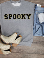 Hazel Blues® |  Spooky Chenille Patch Sweatshirt