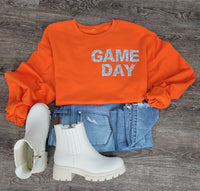 Hazel Blues® |  Game Day Rhinestones Patch Sweatshirt