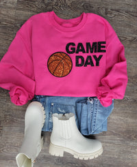 Hazel Blues® |  Game Day Rhinestones Patch Sweatshirt