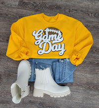 Hazel Blues® |  Game Day w/Football Patch Sweatshirts