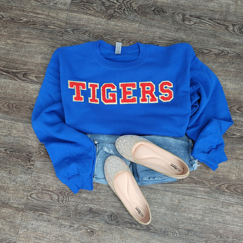 Hazel Blues® |  CUSTOM Saying Chenille Patch Sweatshirt