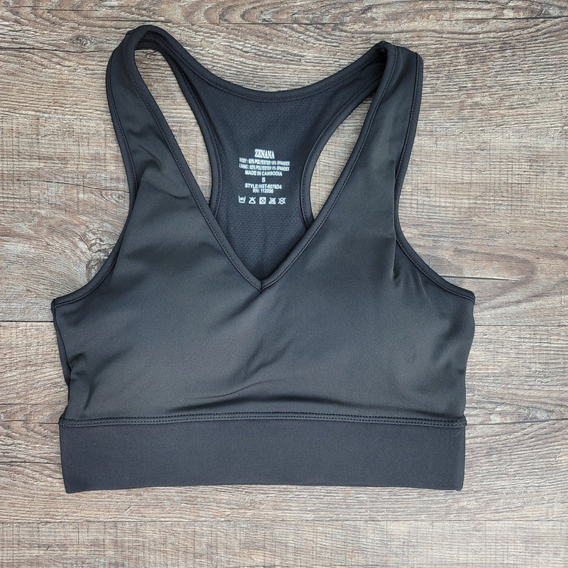 Hazel Blues® |  ATHLETIC RACERBACK CROPPED TANK TOP W/BUILT-IN BRA