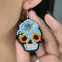 Hazel Blues® |  Day of the Dead Skull Beaded Earrings