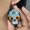 Hazel Blues® |  Day of the Dead Skull Beaded Earrings