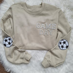 Hazel Blues® |  Game Day Pearl w/Soccer Patch Sweatshirt