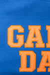 Hazel Blues® |  PREORDER: Embroidered Glitter Game Day Sweatshirt in Royal Blue/Orange