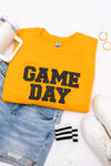 Hazel Blues® |  PREORDER: Embroidered Glitter Game Day Sweatshirt in Gold/Black