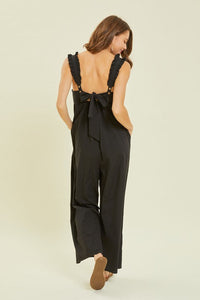 Hazel Blues® |  Wide Leg Jumpsuit Featured with Back Tie Detail