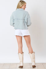 Hazel Blues® |  Football Towel & Sequin Embroidery Denim Jacket