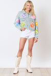 Hazel Blues® |  Football Towel & Sequin Embroidery Denim Jacket
