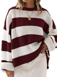 Hazel Blues® |  Round Neck Long Sleeve Sweater