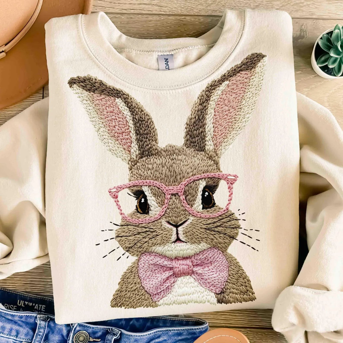 Hazel Blues® |  One Smart Bunny Graphic Sweatshirt in Three Colors