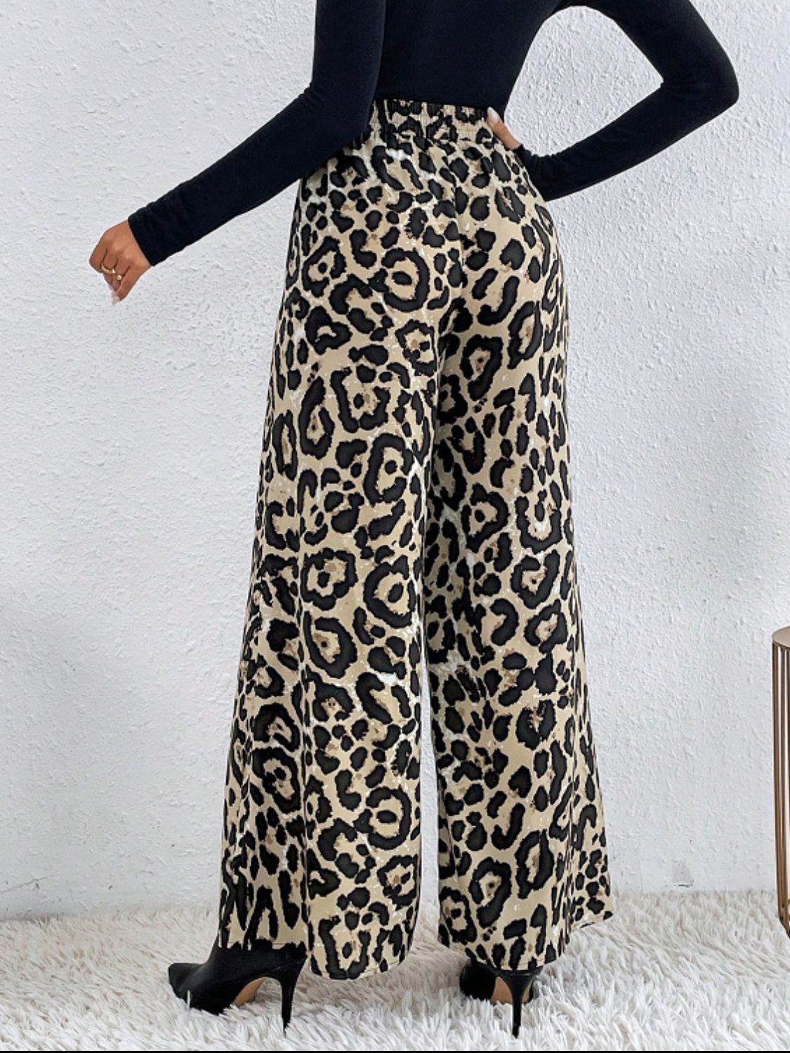 Hazel Blues® |  Printed Elastic Waist Wide Leg Pants