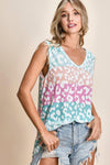 Hazel Blues® |  BiBi Leopard V-Neck Tank