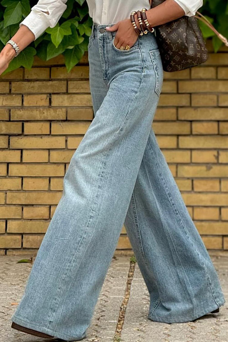 Hazel Blues® |  Wide Leg Jeans with Pockets