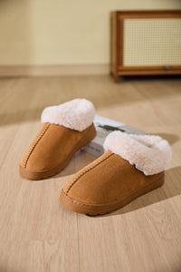 Hazel Blues® |  Faux Fur Round Toe Platform Slippers