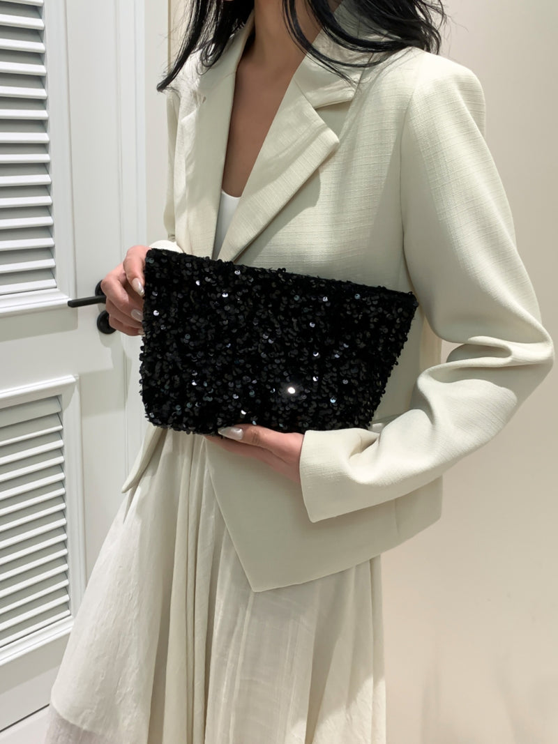 Hazel Blues® |  Sequin Clutch with Zipper